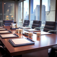 image of a business conference table for Merge Coaching and Consulting